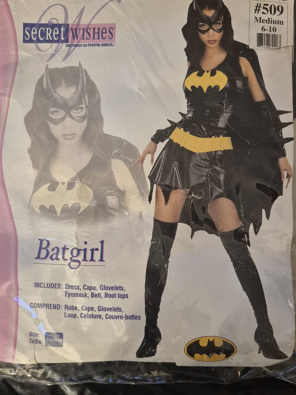 ​Secret Wishes Adult Batgirl Costume Dress Size M 6-10 Halloween